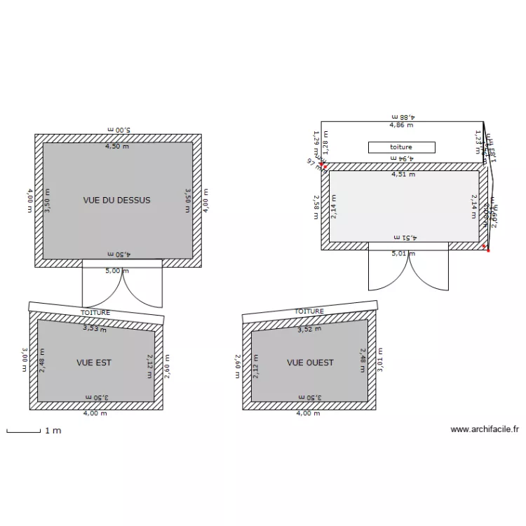 abri de jardin. Plan de 