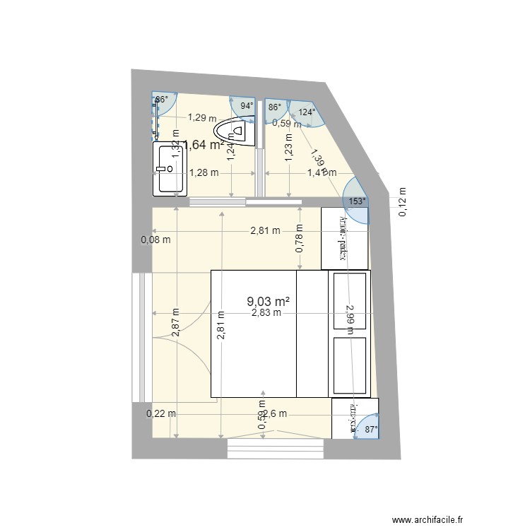 chambre ter. Plan de 0 pièce et 0 m2