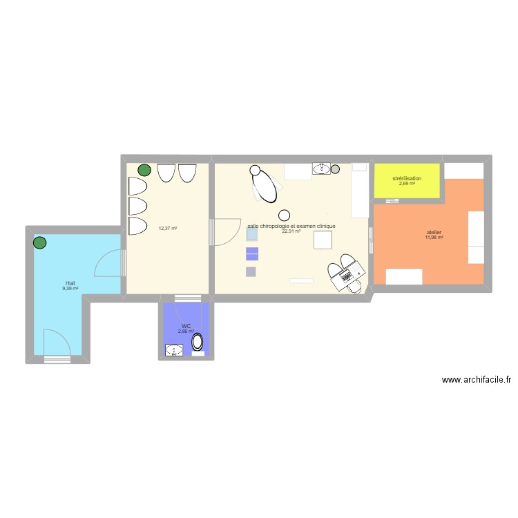 Cabinet Podologie TP. Plan de 0 pièce et 0 m2