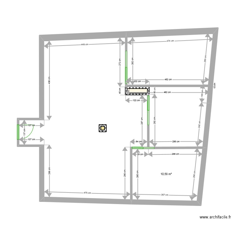 Cote modif T3 Jouarre. Plan de 4 pièces et 79 m2