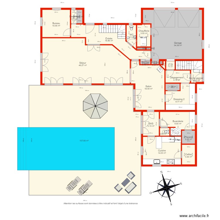 BI 4038 rdc côté. Plan de 0 pièce et 0 m2