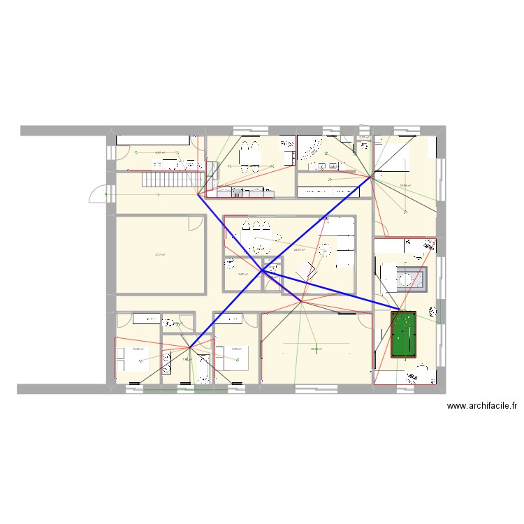 Maison Coulx. Plan de 0 pièce et 0 m2