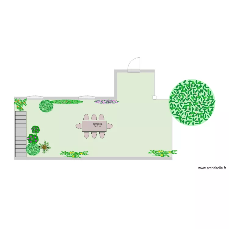 TERRASSE ARRIERE. Plan de TERRASSE ARRIERE. Plan de