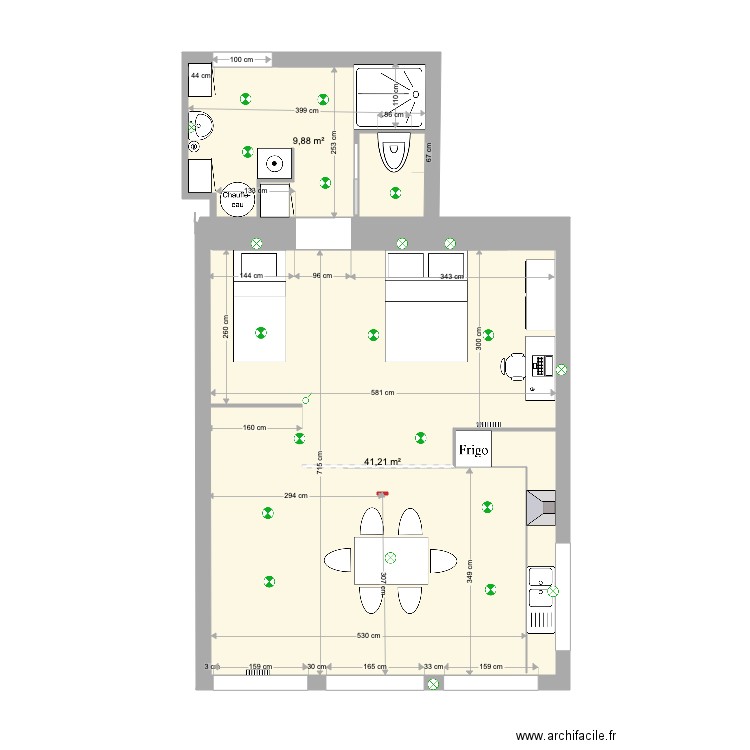 appartement projet. Plan de 0 pièce et 0 m2