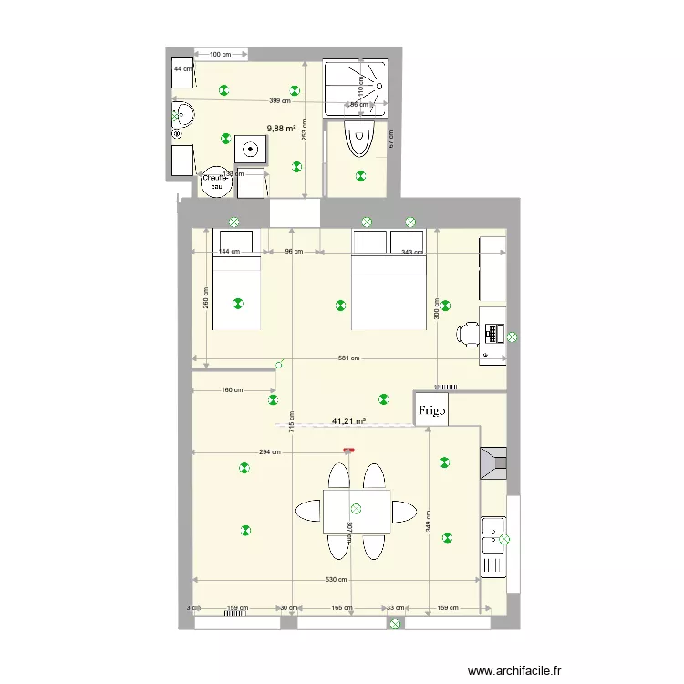 appartement projet. Plan de 