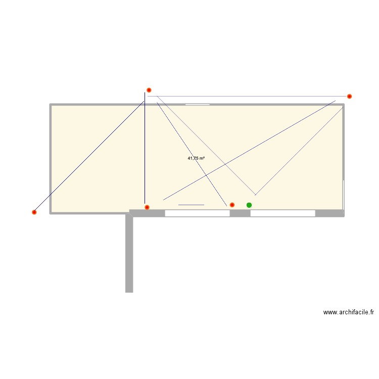 terrasse saint amand lumière 1. Plan de 1 pièce et 42 m2