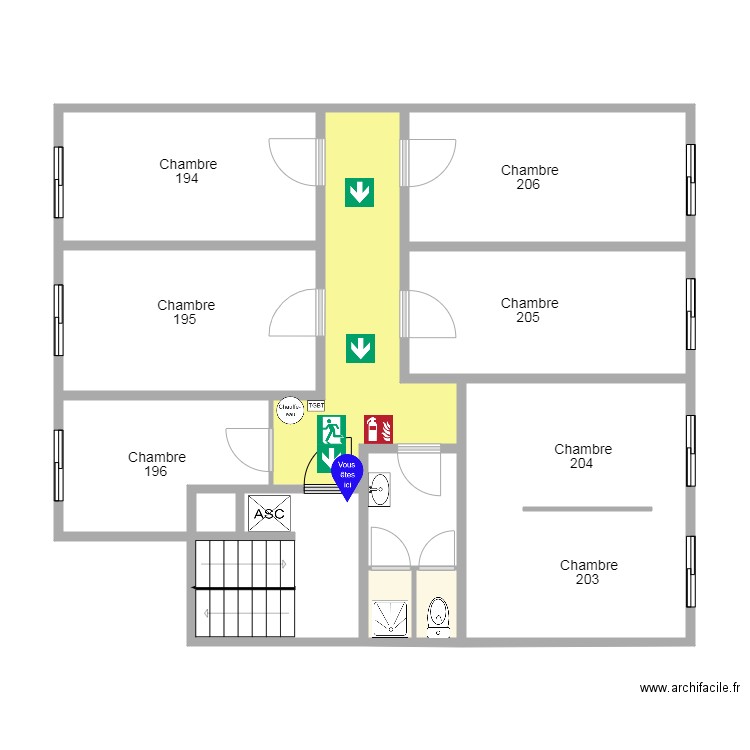 Chambre de bonne 59 A. Plan de 0 pièce et 0 m2