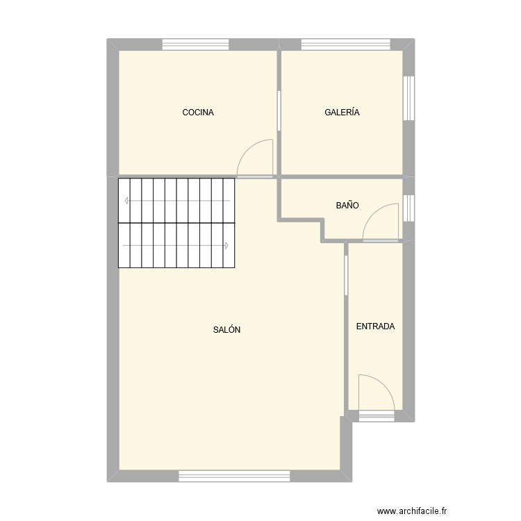 GRISEN - PLANTA 1ª (ACCESO). Plan de 5 pièces et 57 m2