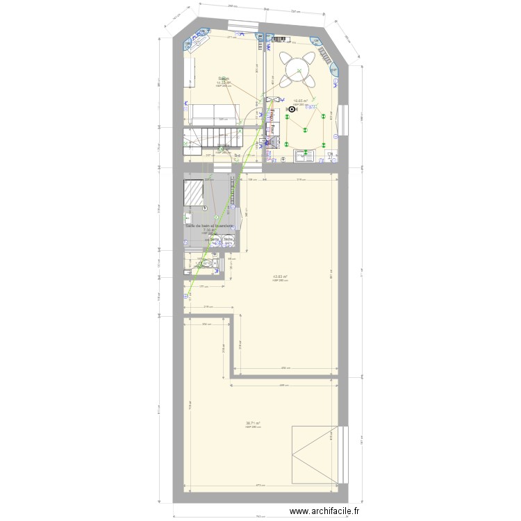 maison. Plan de 0 pièce et 0 m2