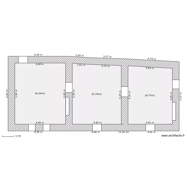 Grenier actuel. Plan de 