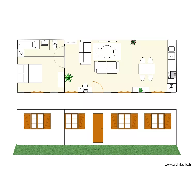 APPARTEMENT 45 M2 BATIMENT B. Plan de 