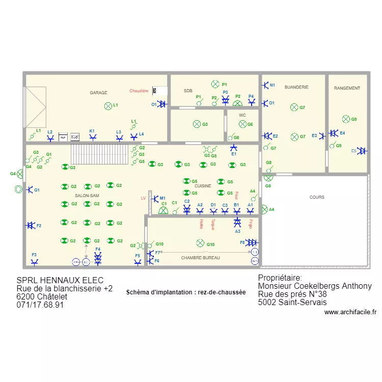 saint servais. Plan de 