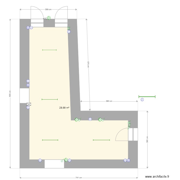 Mur atelier. Plan de 0 pièce et 0 m2