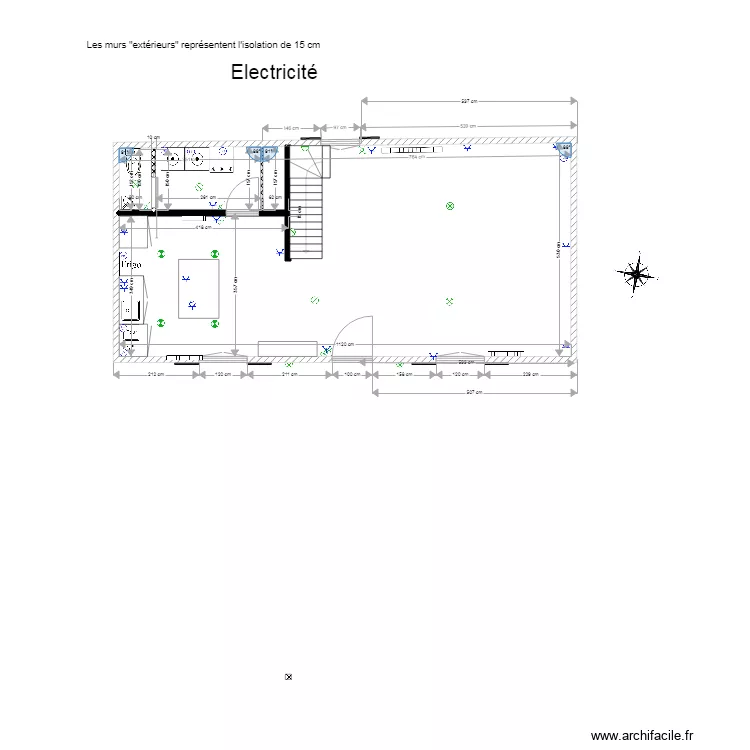 Maison Val&eacute;rie Electricit&eacute;. Plan de 