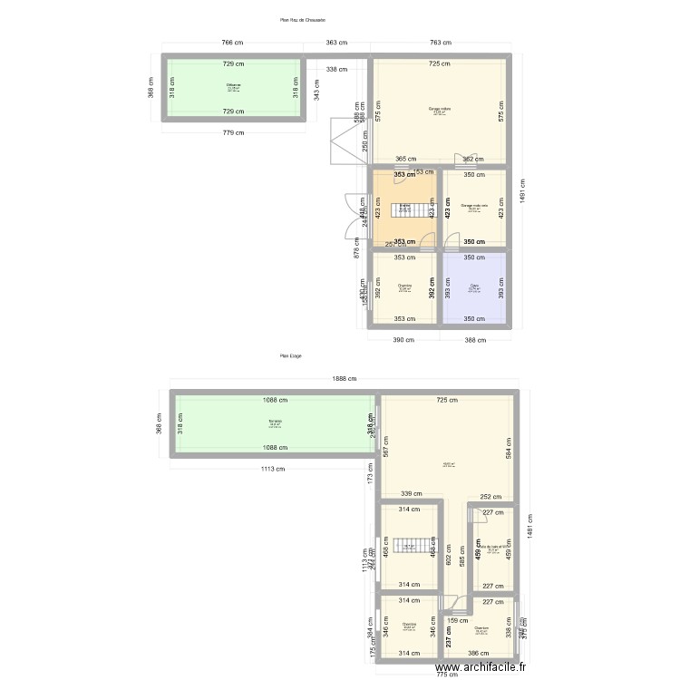 Renovation Aubournac. Plan de 12 pièces et 254 m2