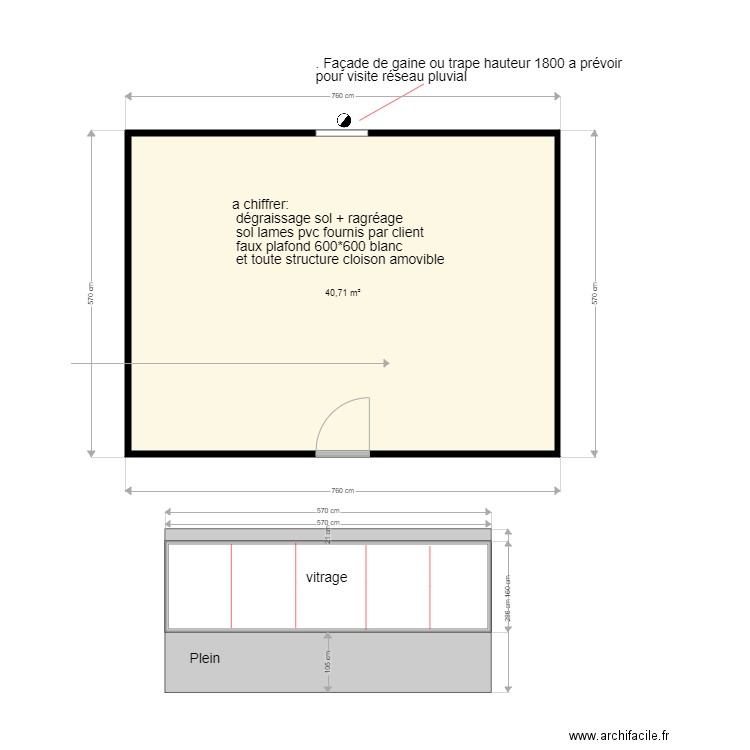 bureau. Plan de 0 pièce et 0 m2