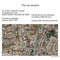 Plan de situation demande de téléphone