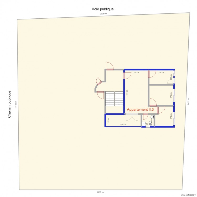 appartements II3. Plan de 6 pièces et 594 m2