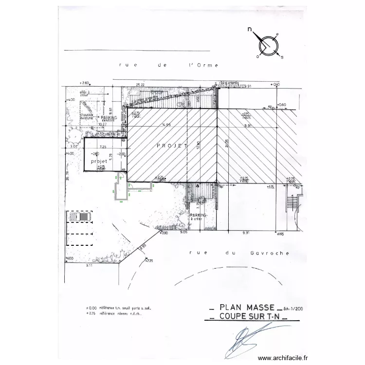 extension neuville. Plan de 