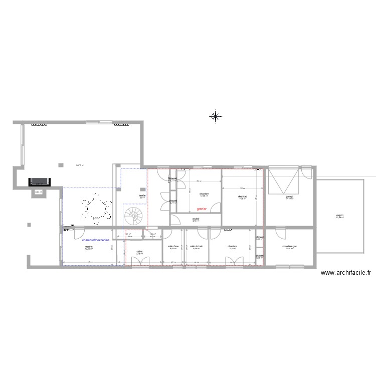 plan meublé. Plan de 0 pièce et 0 m2