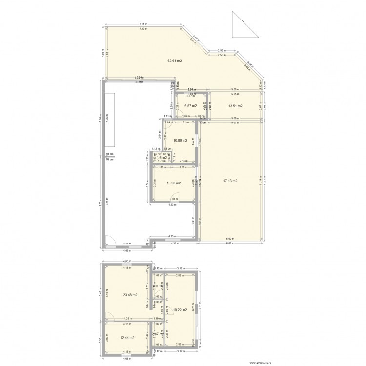 MAISON terrasse 4 0. Plan de 0 pièce et 0 m2