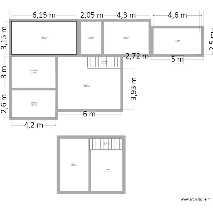 plan de situ sans toit. Plan de 
