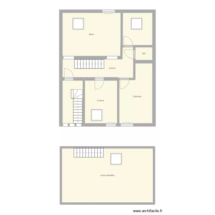 Croquis App 2 &eacute;tage GEISS. Plan de 