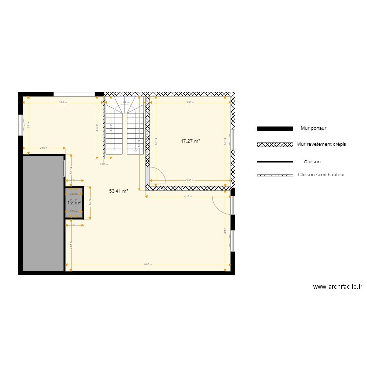 JACQUOT Assia. Plan de 4 pièces et 83 m2