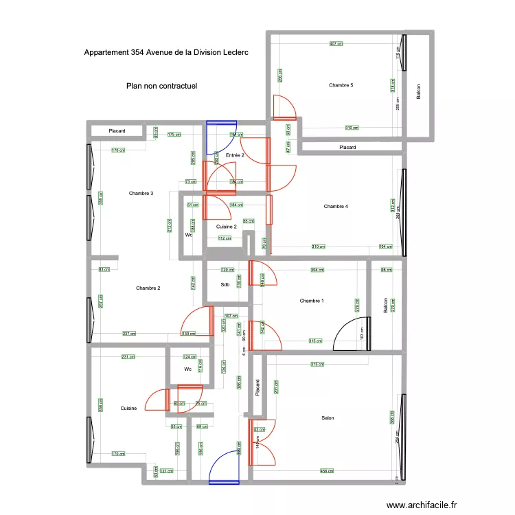 Appartement ROUSSEAU. Plan de 