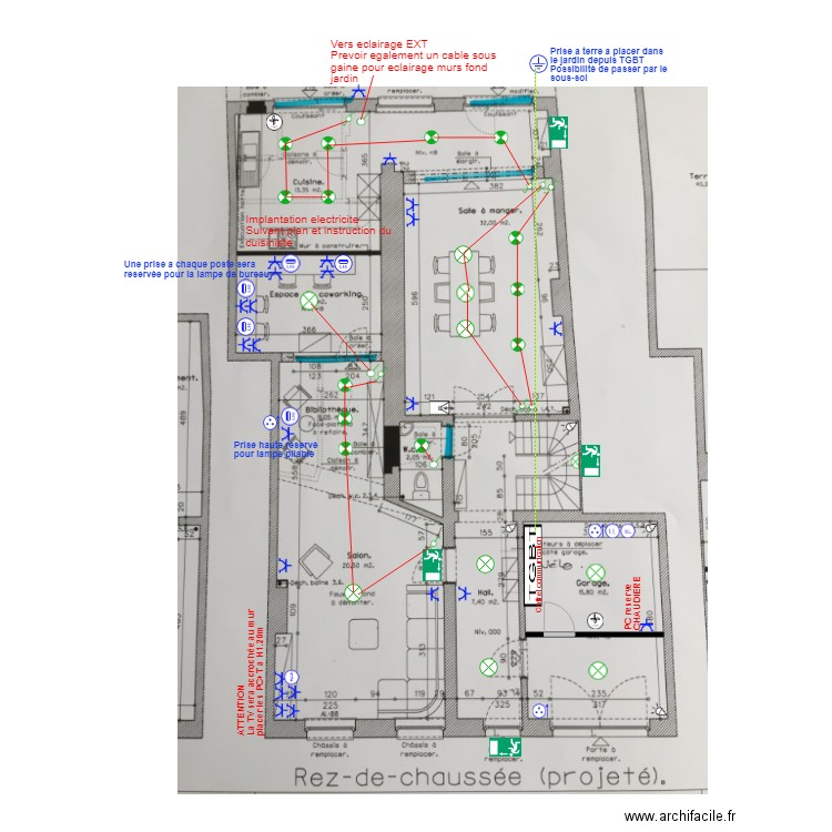 RDC ST MARTIN                   PLAN ELEC. Plan de 0 pièce et 0 m2