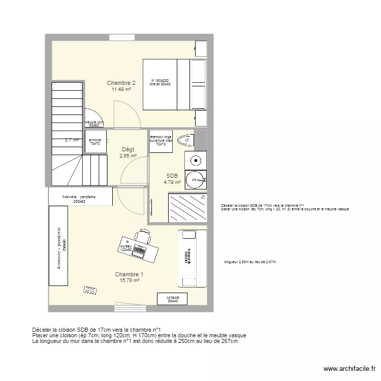 B05 &eacute;tage. Plan de 