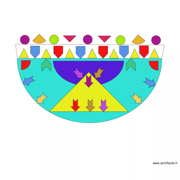 mosa&icirc;que. Plan de 