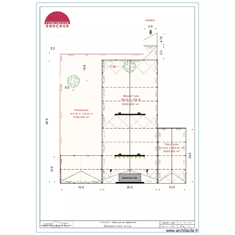implantation Brocher 2023. Plan de 