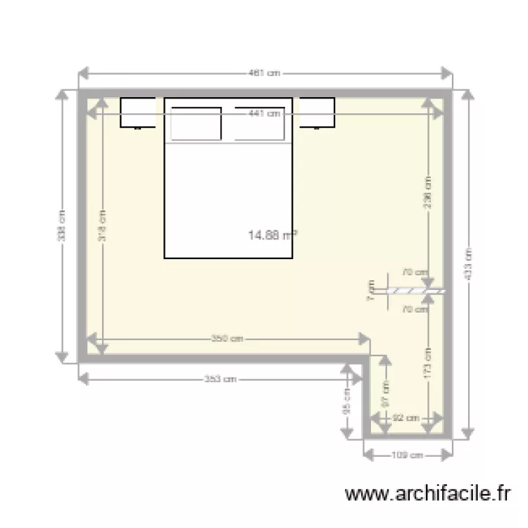 CHAMBRE FISH. Plan de 