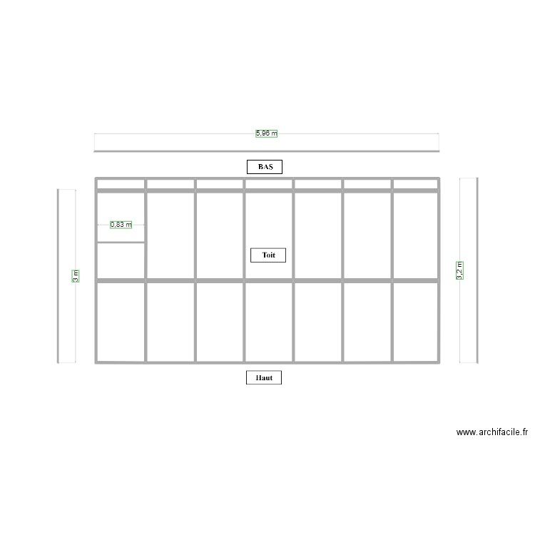 moi. Plan de 21 pièces et 17 m2