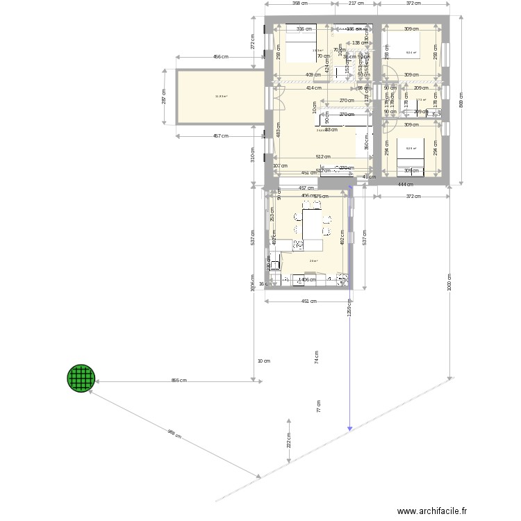  agrandissement 20 m2 Mde Gibert . Plan de 0 pièce et 0 m2