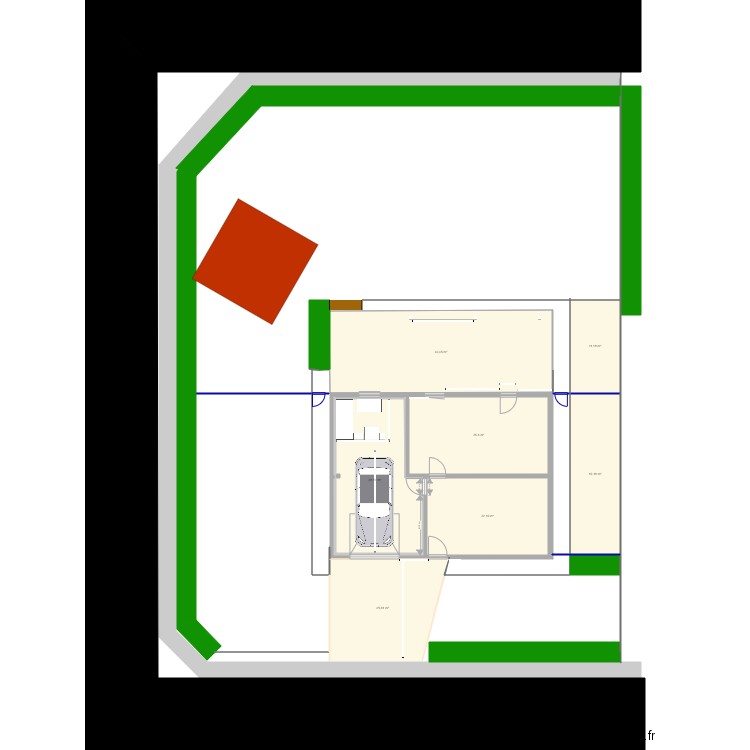 Maison Maizières. Plan de 7 pièces et 175 m2
