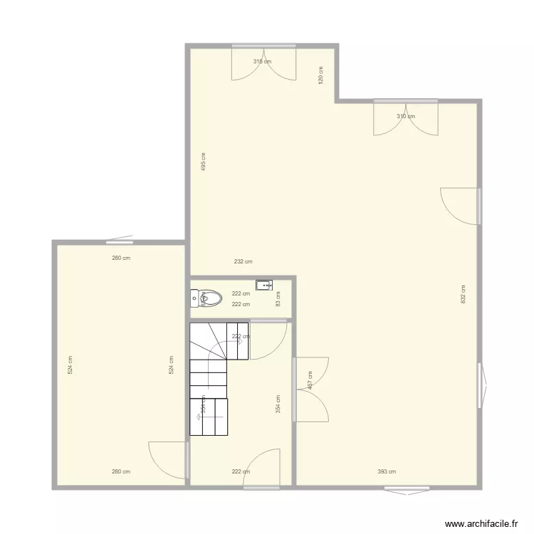 Maison RDC . Plan de 