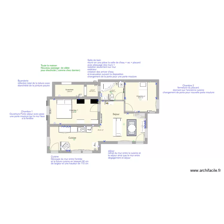 Maison puisseux . Plan de 