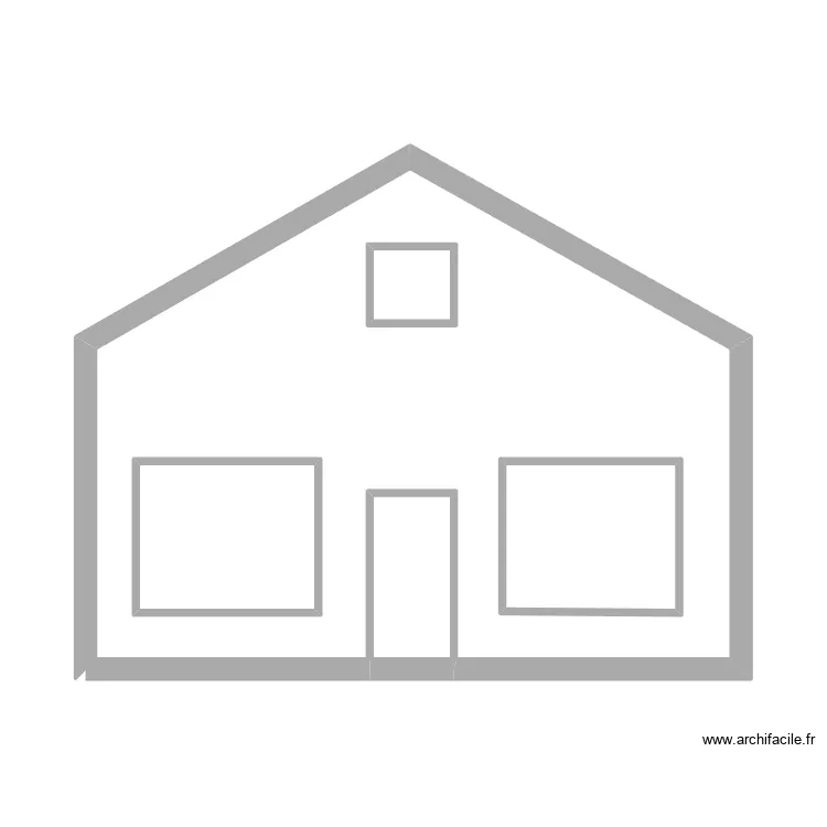 Fa&ccedil;ade arri&egrave;re grange Amneville. Plan de 5  et 42 m²