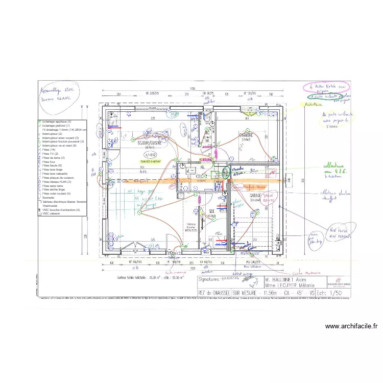 DAUDINET. Plan de 