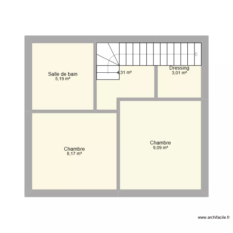 ETAGE 1. Plan de 5 Pièces et 30 m²