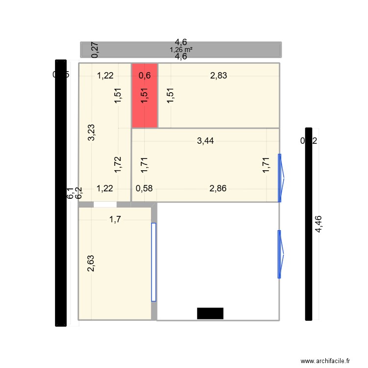 PYRENNEES. Plan de 8 pièces et 22 m2