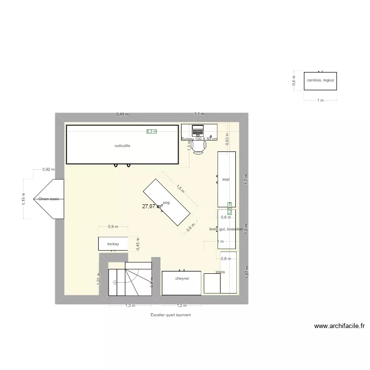 pièce. Plan de pièce. Plan de