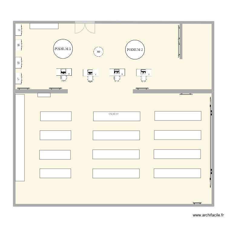 magasin. Plan de 0 pièce et 0 m2