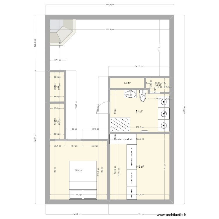 maison IB ss. Plan de 7 pièces et 39 m2
