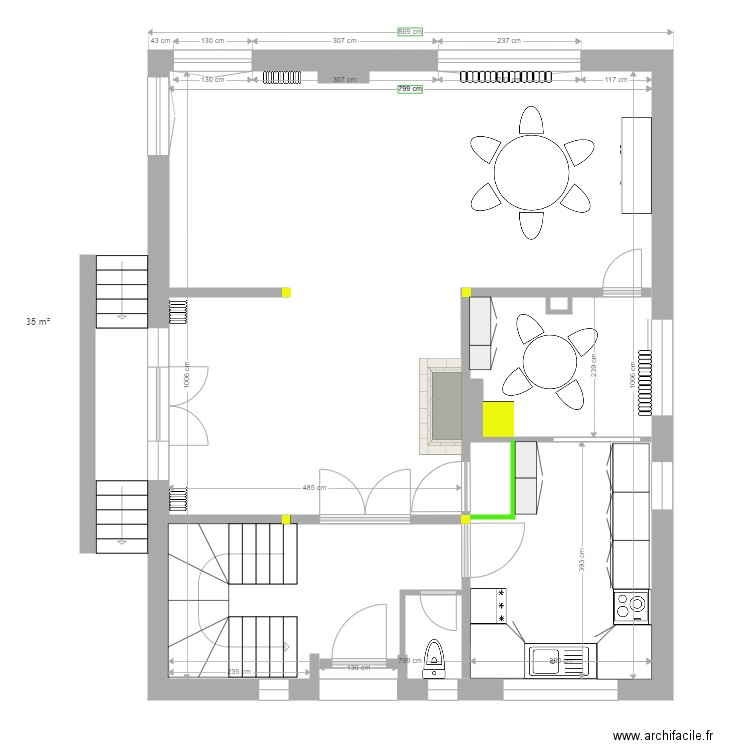 Hippolyte PINAUD rez de chaussée essai 1 A 02 07. Plan de 0 pièce et 0 m2