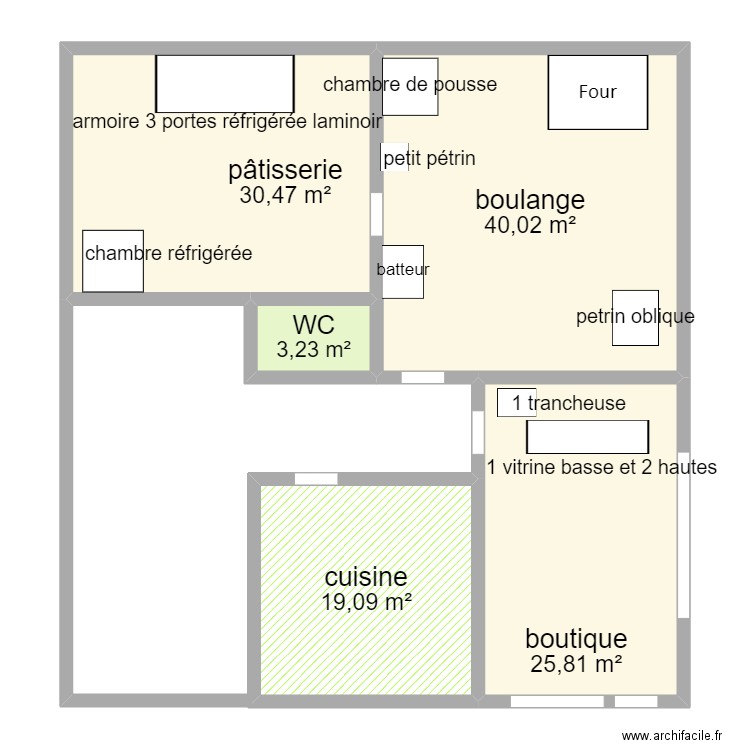 boulangerie Sainte Sabine. Plan de 0 pièce et 0 m2