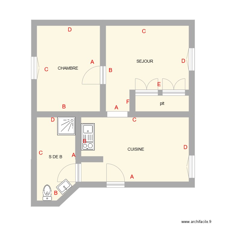 MAMIGE APT 2. Plan de 0 pièce et 0 m2