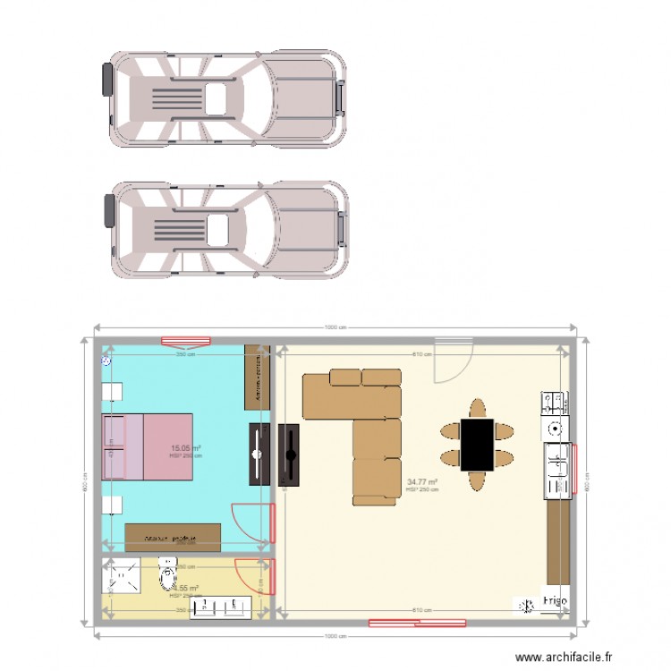 50 M2 Maison Campagne. Plan de 0 pièce et 0 m2